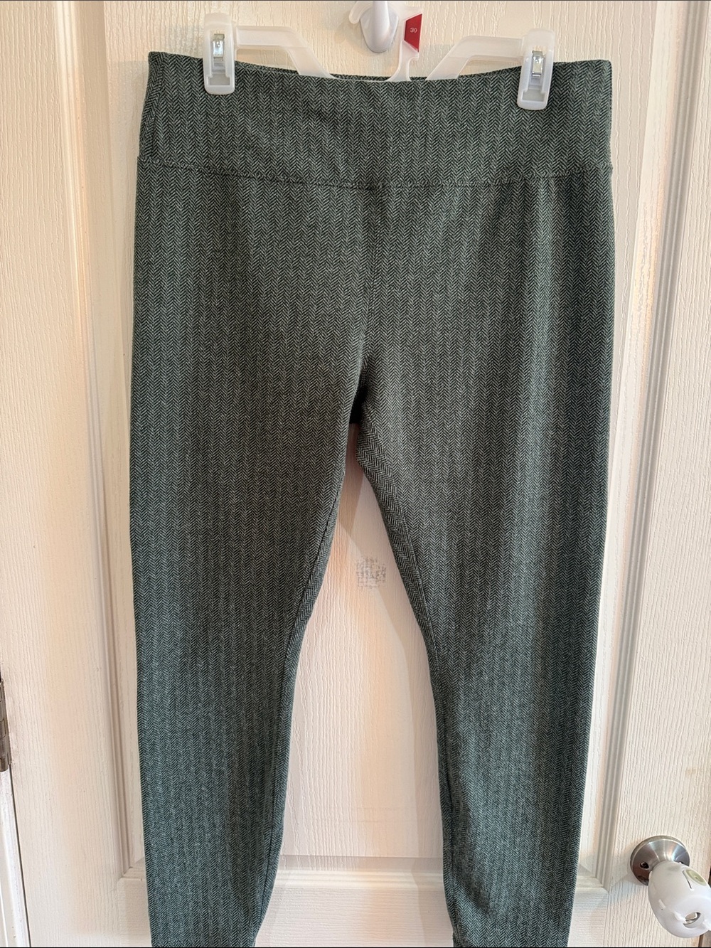 Kyodan Olive Green Herringbone High-Rise Leggings